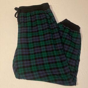 American Eagle Outfitters Black Watch Plaid Pajama Jogger Pant Size Large NWOT
